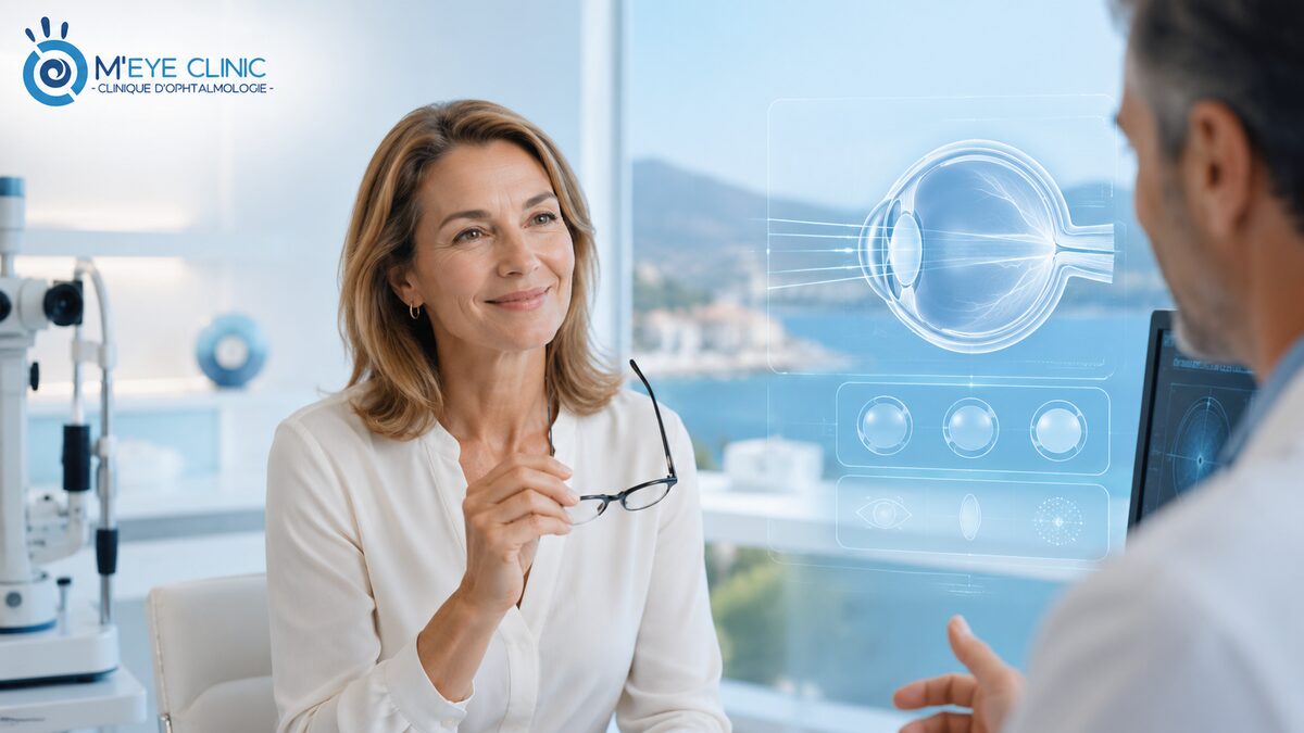 Consultation d’ophtalmologie — M’Eye Clinic, Nice